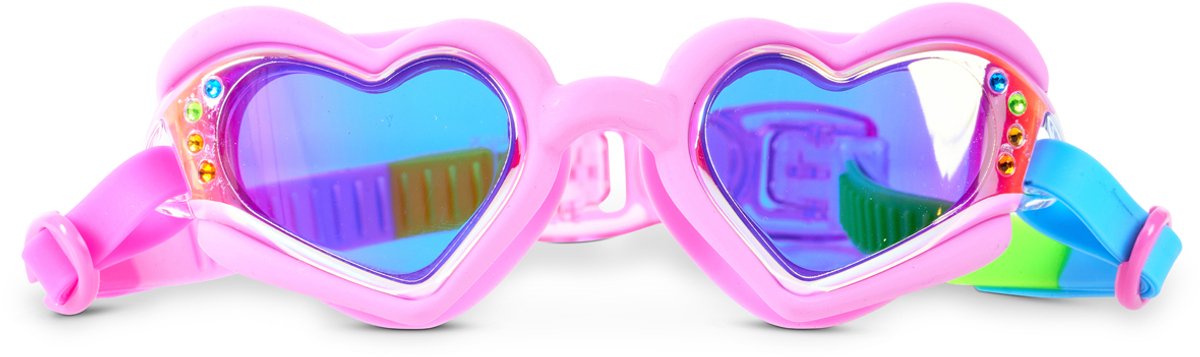 Occhialini da nuoto Bling2o per bambini - Peluche schiacciato - Occhialini da sub - Antiappannamento - Protezione UV - Rosa