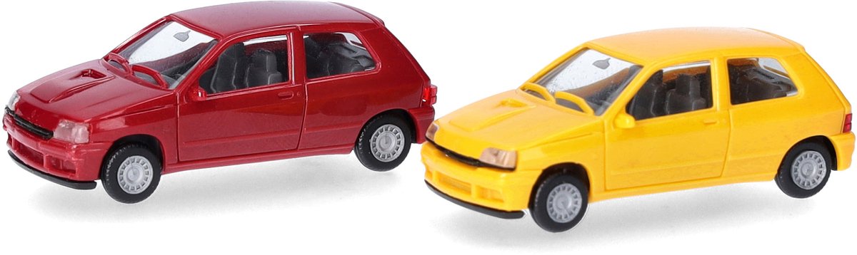 Herpa renault clio 16v rojo amarillo (mini kit 2uds.)
