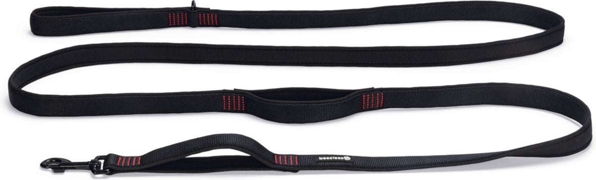 Beeztees parinca premium - guinzaglio per cani - nylon - nero - 300 cm x 25 mm