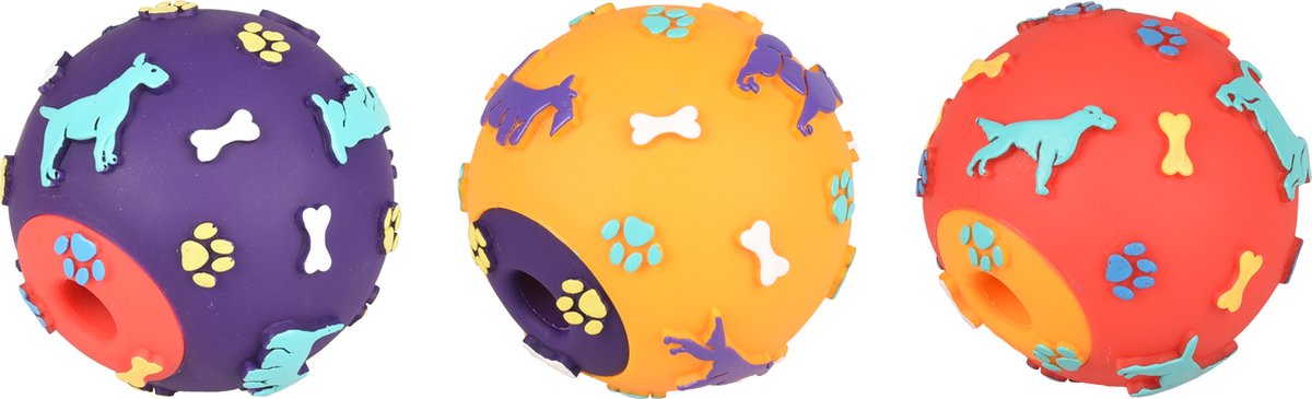 Flamingo hondenspeelgoed – snackbal taurus ø11cm – vulbare snackbal voor honden – interactief hondenspeelgoed
