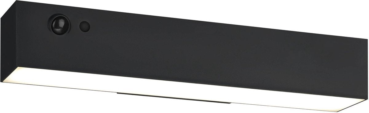 Lampada da parete per esterni Eglo voscari - sensore - solare - 28,5 cm - nera - dimmerabile
