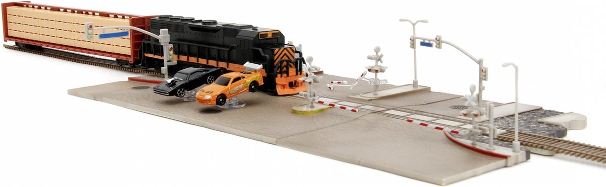 Jada Toys Fast Furious Nano Metal Figures Diorami di scene di treni con scene nano