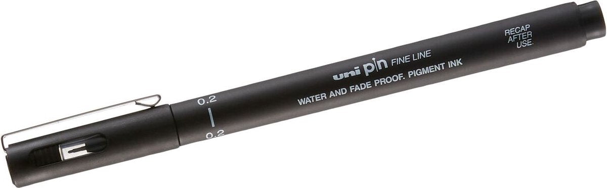 Iluminador permanente Uni-ball pin02-200(s) negro