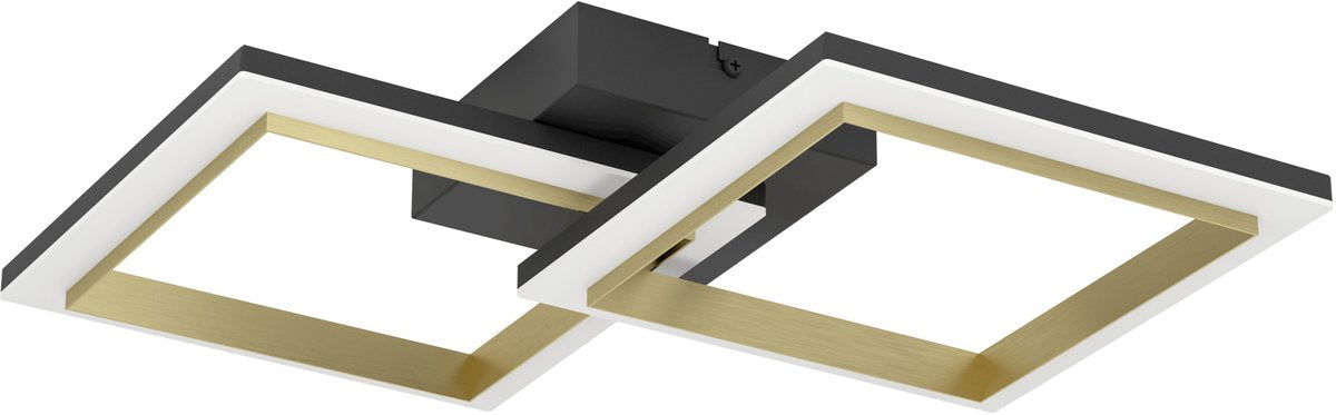 Lampada da soffitto Eglo calliera - LED - 52,5 cm - nero|oro|bianco - dimmerabile