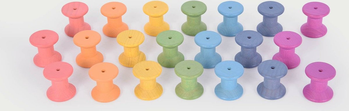 Carretes de madera Tickit ® arcoíris