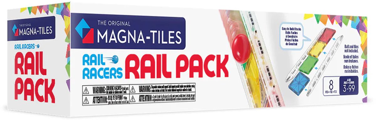 Magna-tiles | rail racers rail pack 8 stuks