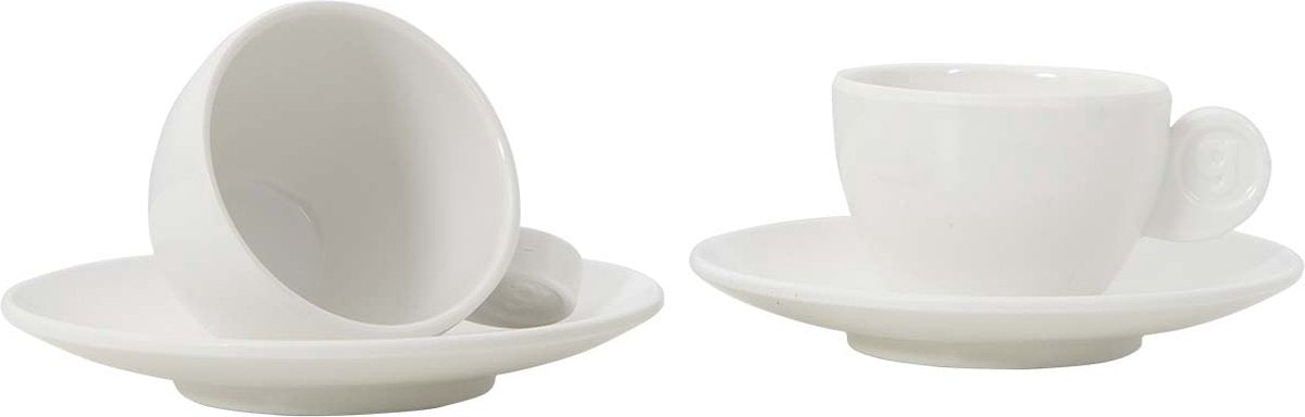 Gimex - linea royal - set espresso - avorio - 85 ml - 2 pezzi