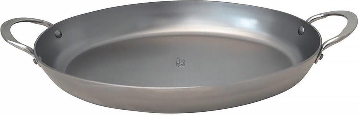 Debuyer de comprador mineral b fuente para asar ovalada 36 cm – sartén – chapa de acero – sin pfas