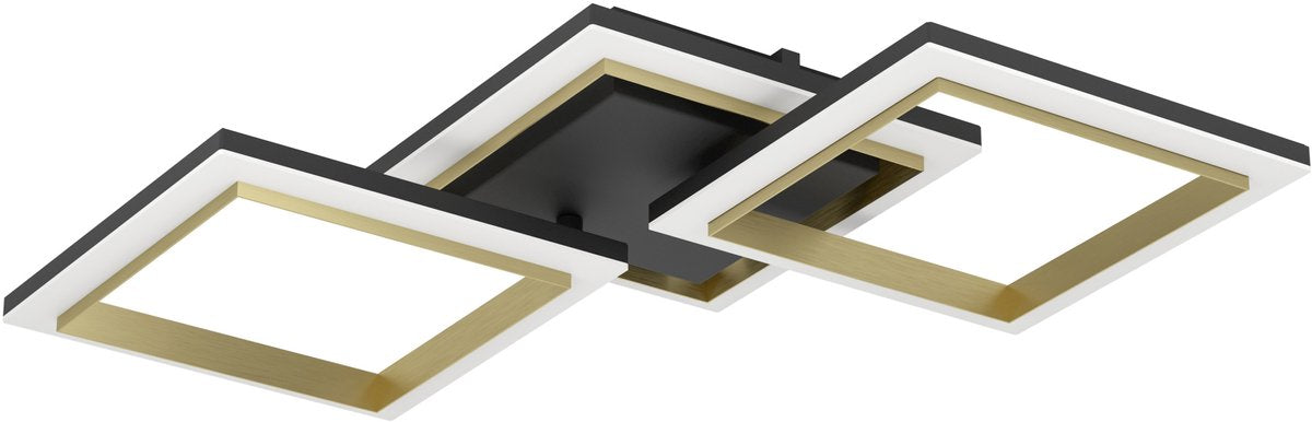 Lampada da soffitto Eglo calliera - LED - 59,5 cm - nero|oro|bianco - dimmerabile