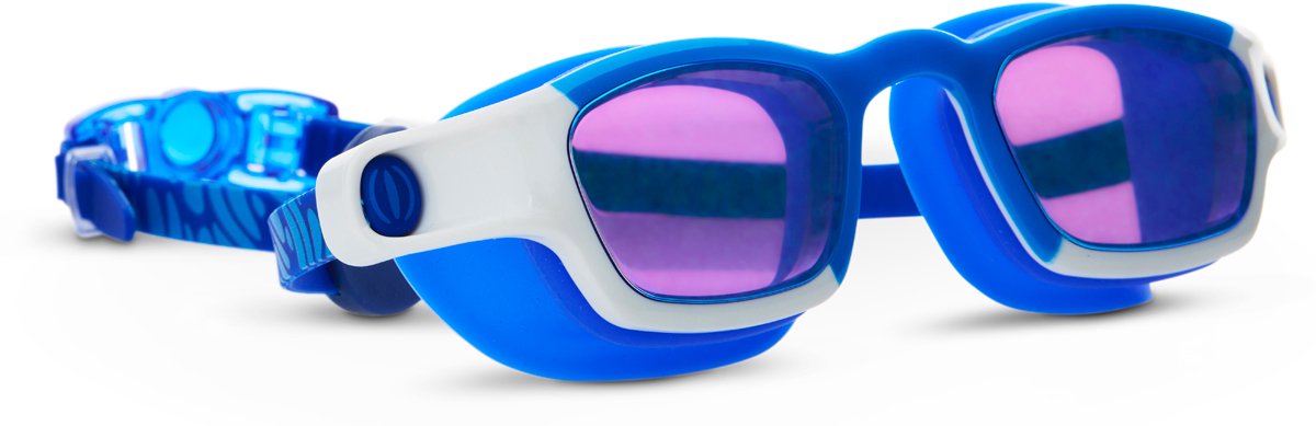 Occhialini da nuoto Bling2o per bambini - pinna corta - occhialini da sub - antiappannamento - protezione UV - blu