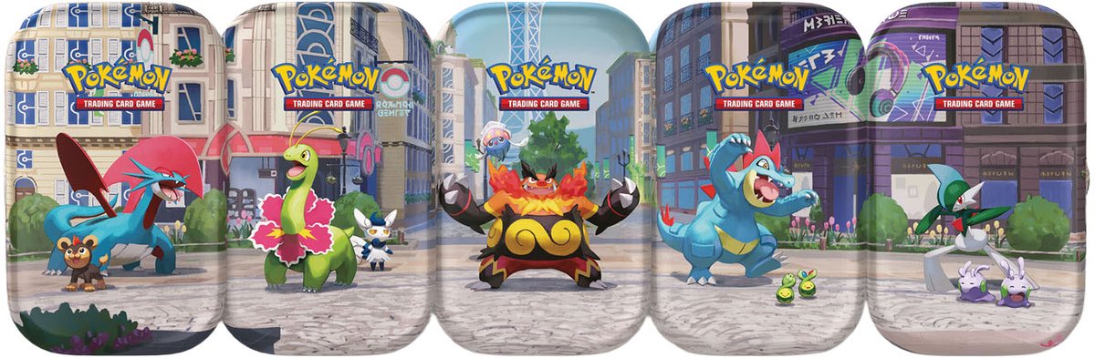 Asmodee Pokémon Mega Evolución Caos Rising Lumious City Mini Lata