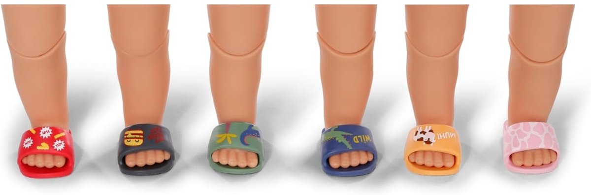 Pantofole per neonati, accessorio per bambole, 43 cm, giocattoli estivi colorati.
