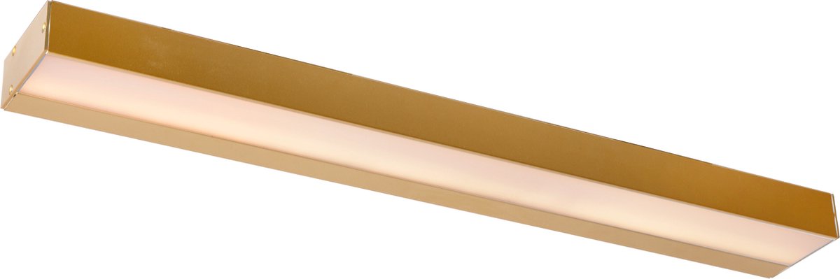 Lucide alexa - wandlamp badkamer - led - 1x8w 2700k - ip44 - mat goud messing