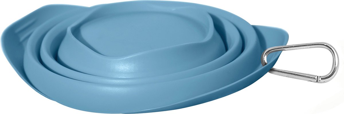Kurgo colapso a-bowl - cuenco de viaje plegable - cuenco de comida para perros - azul