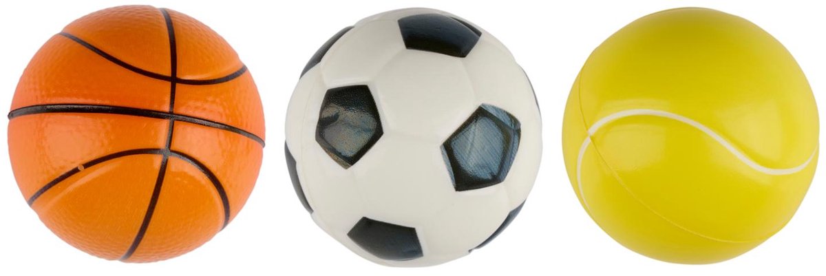 Eddy Toys set di palline da gioco 3 pezzi - set di palline per bambini con pallina da calcio, basket e tennis - palline morbide per interni ed esterni - giocattoli con palline sportive per bambini piccoli e in età prescolare