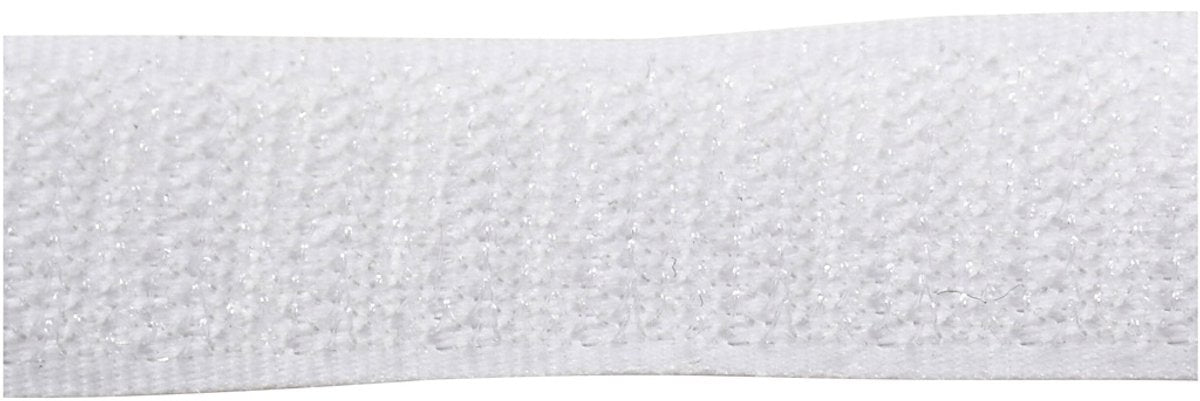 Creativ Company Chiusura con velcro, larghezza: 20 mm, bianco, 5 m 1 rotolo
