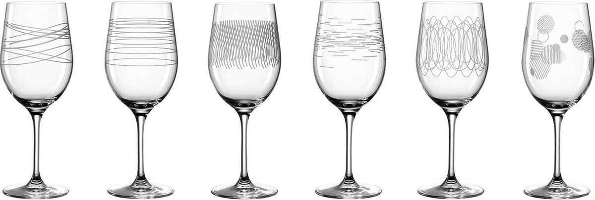 Leonardo casella - calice vino assortito - 430 ml - 6 pezzi