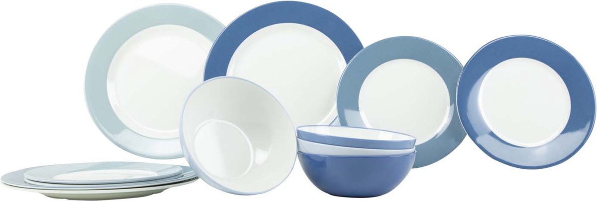 Gimex - linea colori - stoviglie - cielo - 12 pezzi