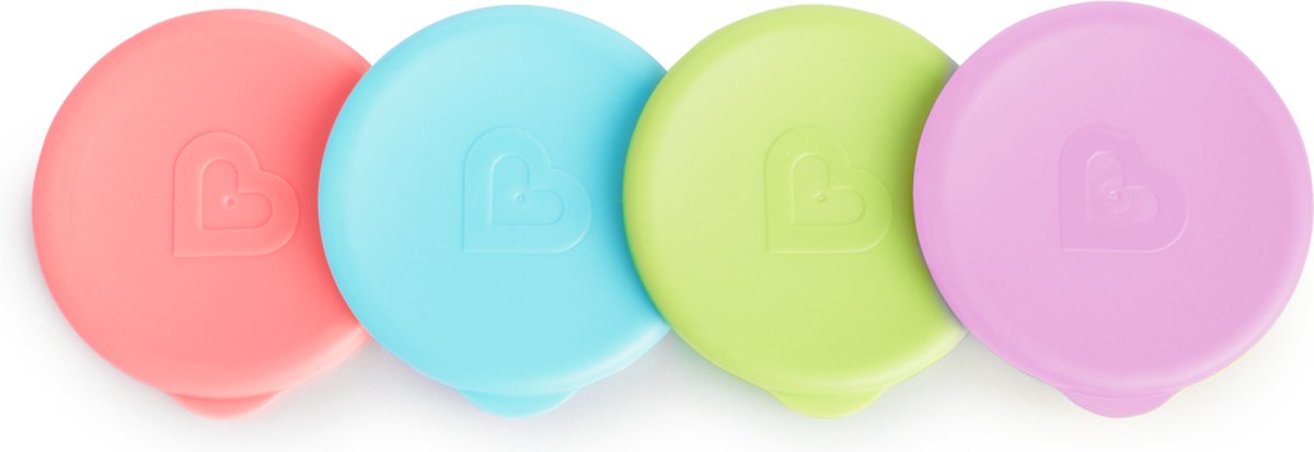 Coperchi per bicchieri Munchkin per tutte le tazze Miracle 360° - coperchi - coperchi per bicchieri antigoccia - rosa blu verde viola - per 4 pezzi