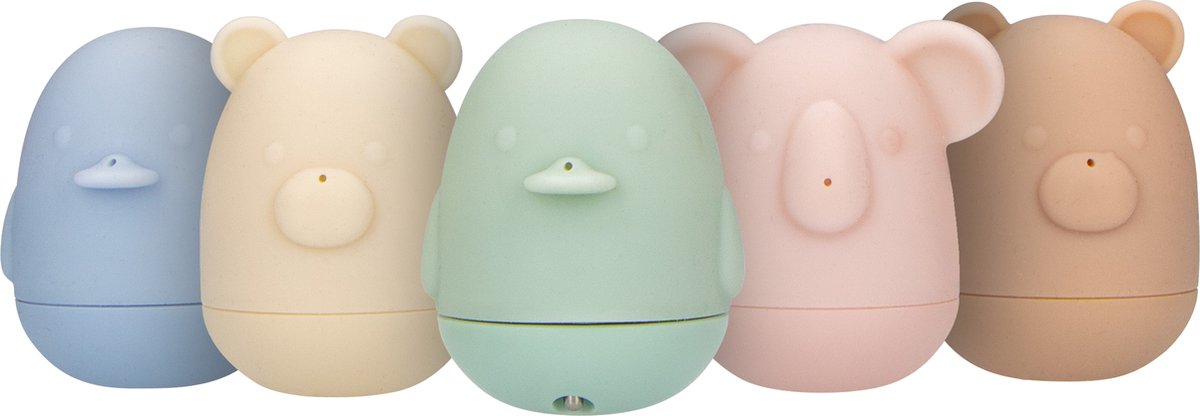 Termometro da bagno Alecto bt5 – set di cinque giocattoli da bagno colorati con termometro – giocattoli da bagno per neonati e bambini