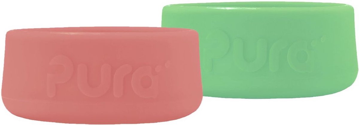 Paracolpi in silicone Pura 2 pezzi muschio+rosa