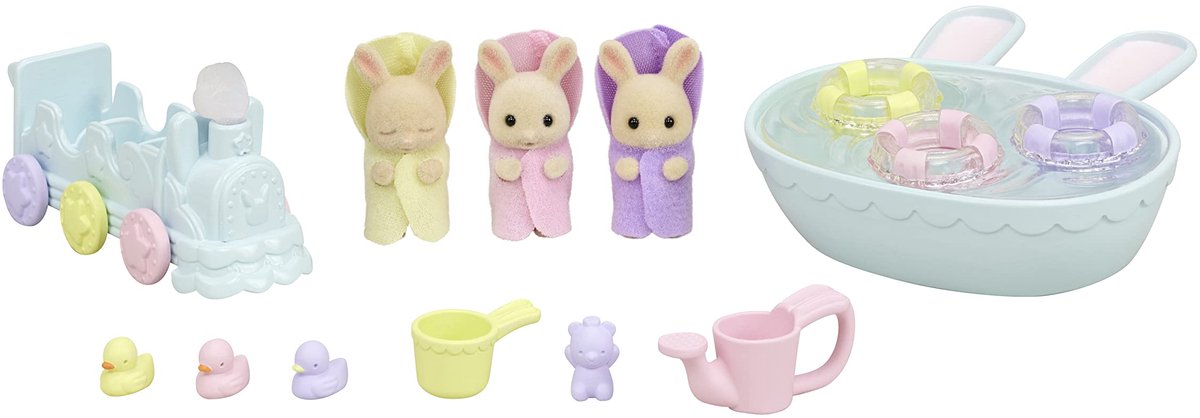 Famiglie Sylvania Epoch 5707 Tripletti Baby Creme Rabbit BACKS SET