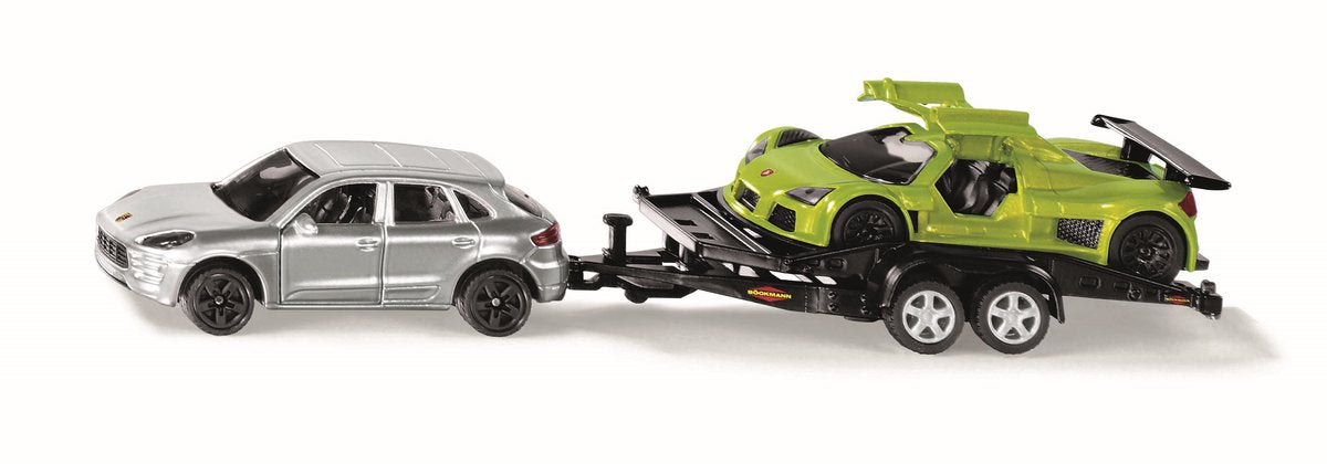 Auto Siku con rimorchio e auto sportiva (1:55)
