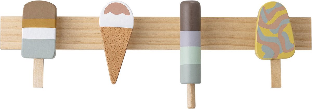 Bloomingville mini kids perchero infantil de madera helados