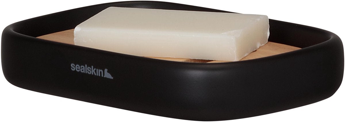 Sealskin mind - jabonera - jabonera - FSC - aspecto madera negro