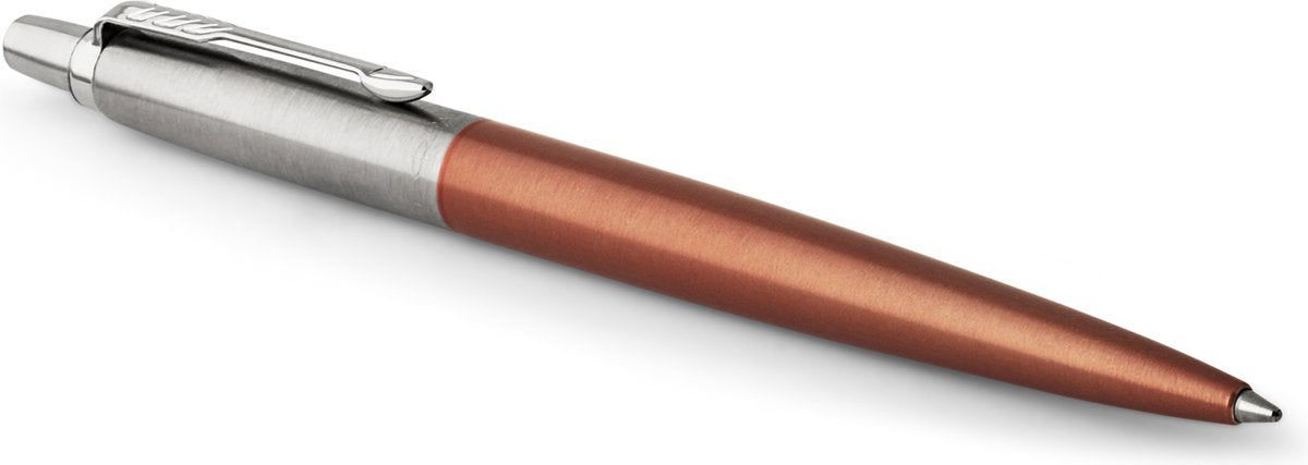 Penna a sfera Parker jotter | chelsea arancione | punta media e inchiostro blu | confezione regalo