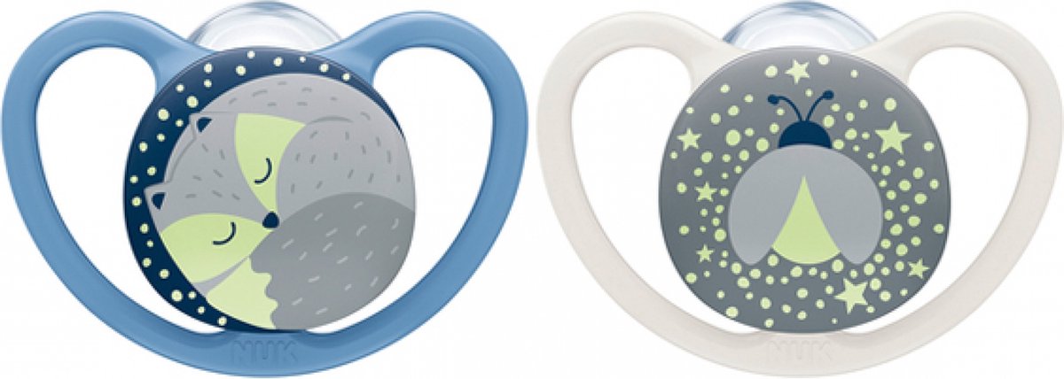 Ciuccio Nuk 6-18 mesi blu grigio