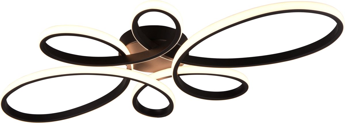 Trio fly - lampada da soffitto - nero opaco - incl. 1x SMD 32w - dimmerabile