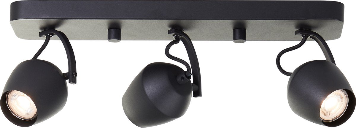 Brilliant vertino - faretto da soffitto - gu10 3x5w - 3000k - nero