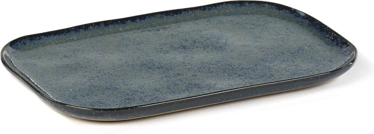 Serax - tavolo merci la nouvelle - piatto l - blu grigio - 8 pezzi