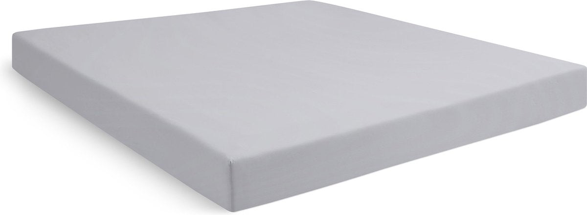 Lenzuolo con angoli weekend Cenerentola - adatto per boxspring - cotone - 180x210 cm - altezza materasso fino a 35 cm - grigio chiaro