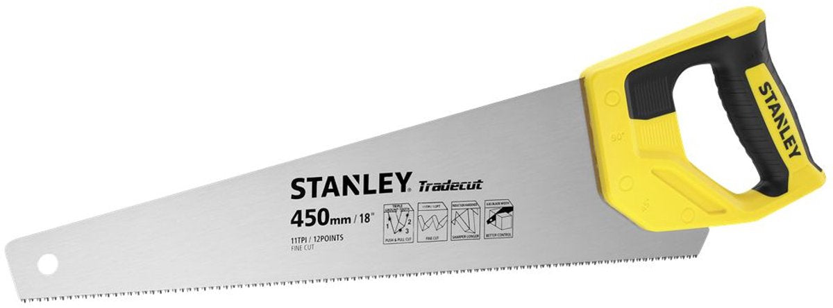 Stanley utensili manuali stht20355-1 sega per legno tradecut fine 450mm 11 tpi - stht20355-1