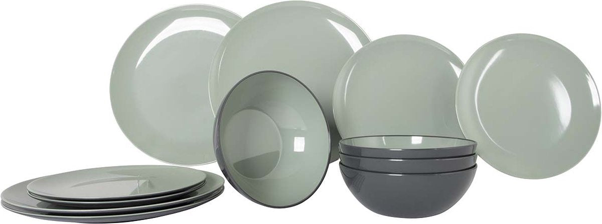 Stoviglie Gimex vivid line - verde - 12 pezzi