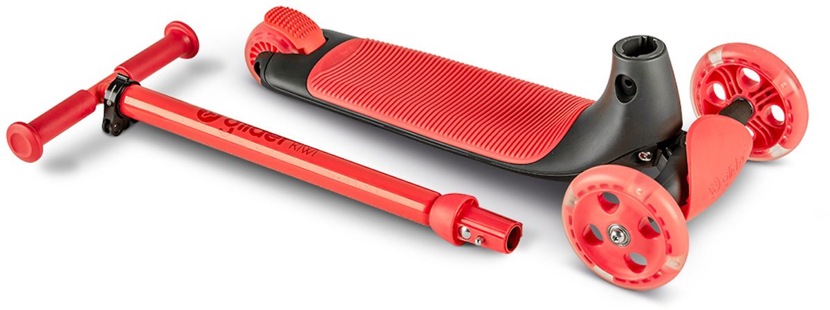 Yvolution - yglider kiwi - rosso - monopattino per bambini con ruote a LED