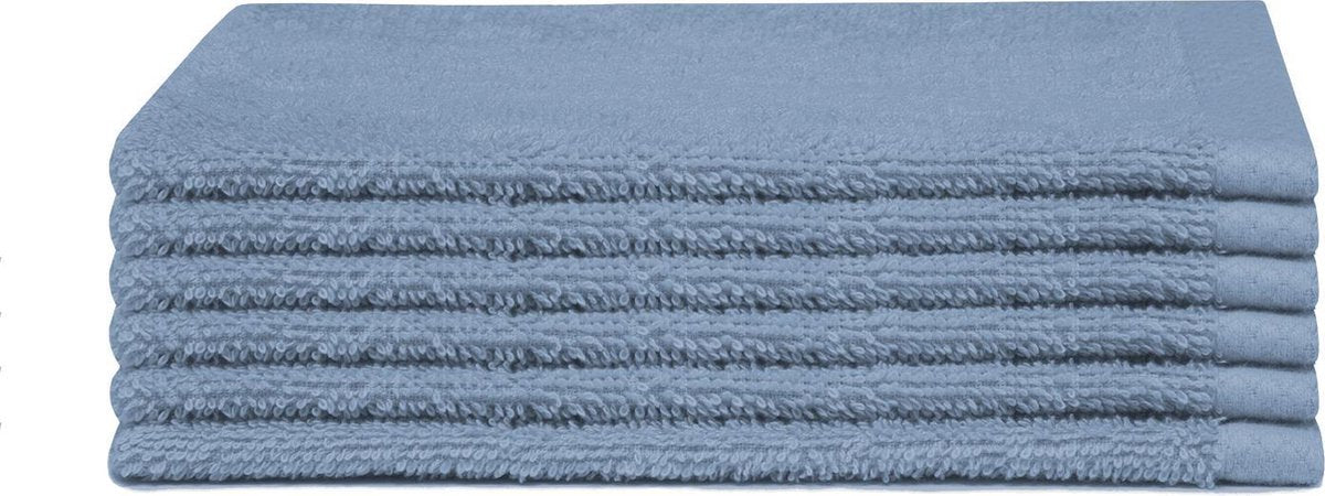 Seahorse pure - toallitas - 16x21 cm - denim - juego de 6
