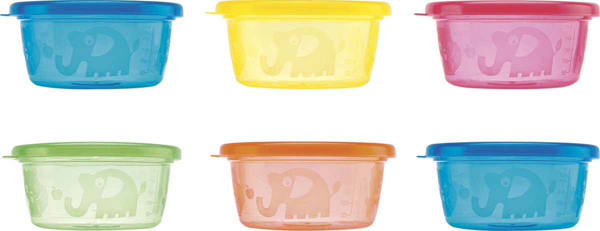 Set de fiambreras Nûby (6 x 300 ml)