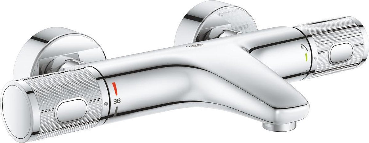 Rubinetto vasca termostatico Grohe Precision Feel - 15 cm - risparmio idrico - con tecnologia cooltouch - raccordi inclusi - cromo