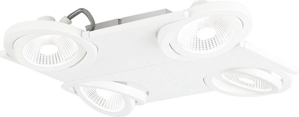 Eglo design brea - spot - 4 lichts - wit, helder