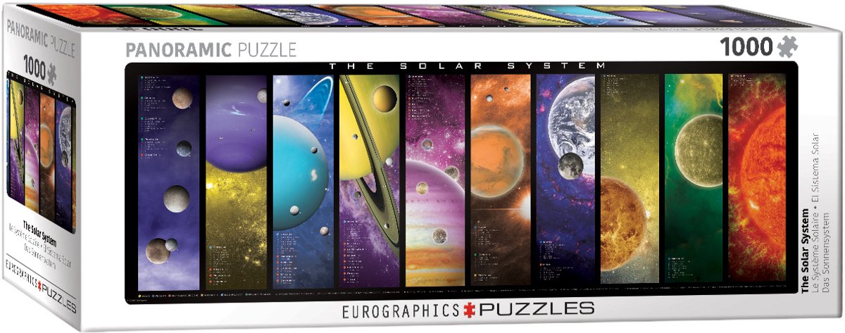 Eurographics - il sistema solare - puzzle panoramico 1000 pezzi 96×32 cm (l×a)