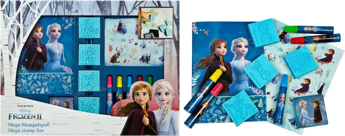 Set di colori mega stampante sotto copertura congelato