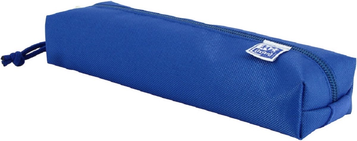 Estuche Oxford - azul con elástico - estuche rectangular 22cm - estuche niño - estuche niña