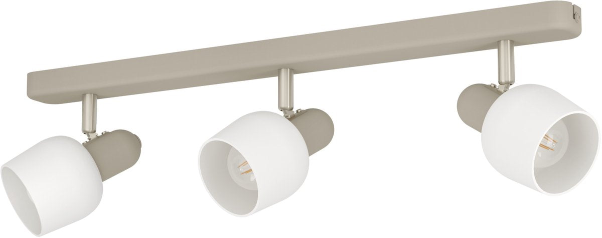 Eglo corato spot - e14 - 52 cm - wit|beige - staal|glas
