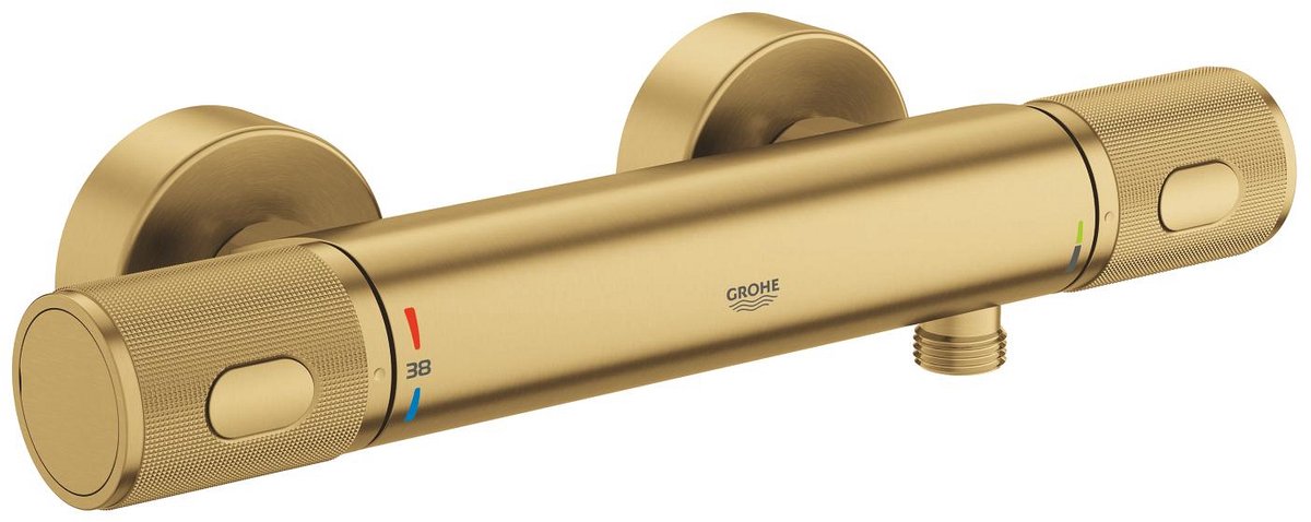 Grohe precision feel douchethermostaatkraan – 150 mm – cooltouch – turbostat – progrip – geborsteld cool sunrise