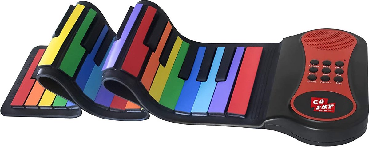 Piano enrollable Amuuso de 49 teclas.