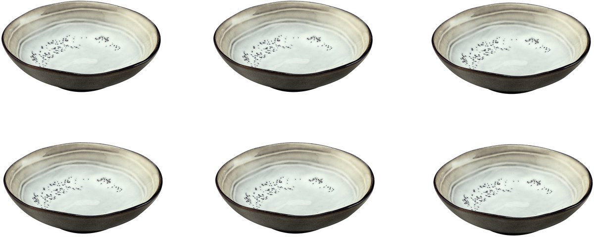 Medard de noblat - madreperla ombra - ciotola piccola 12 cm - 6 pezzi - gres