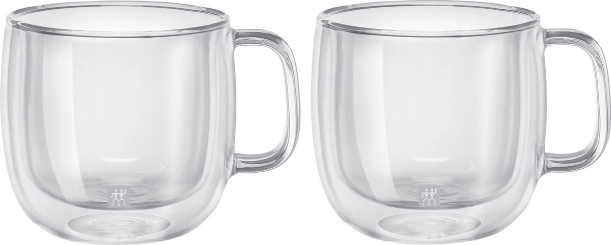 Zwilling bicchiere da cappuccino a doppia parete sorrento 450 ml con set per orecchie 2 39500-113